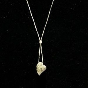 Swarovski Crystal Puffed Heart Necklace